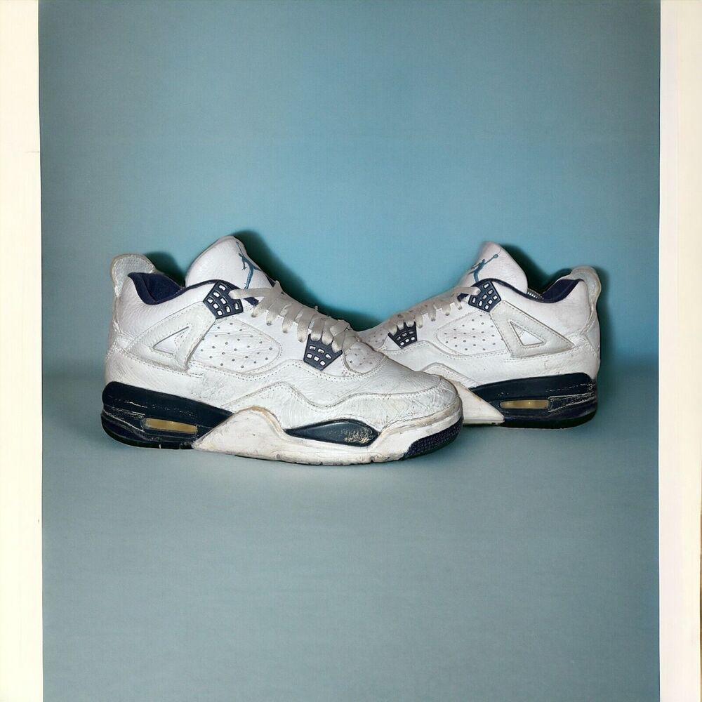 US 9 - Nike Air Jordan 4 Retro Columbia 1999 Legend Blue Mens VINTAGE 136030141